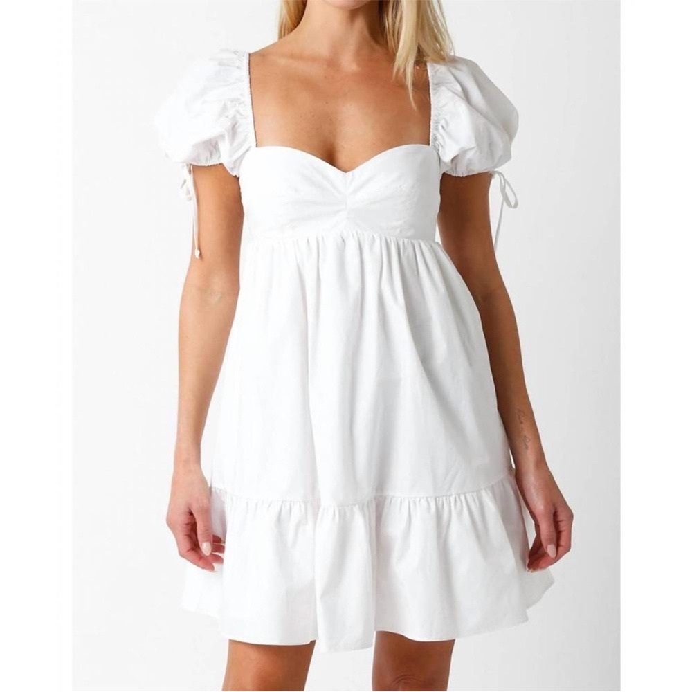 Lined White Mini Dress
